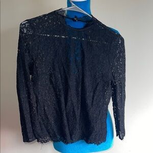 Express Black Lace Women's Blouse